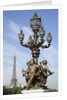 Lamp with Statues and the Eiffel Tower in the Distance by Anonymous