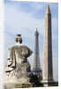 Statue with the Obelisk of Luxor and the Eiffel Tower in the Background by Anonymous