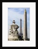 Statue with the Obelisk of Luxor and the Eiffel Tower in the Background by Anonymous
