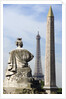 Statue with the Obelisk of Luxor and the Eiffel Tower in the Background by Anonymous