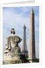 Statue with the Obelisk of Luxor and the Eiffel Tower in the Background by Anonymous