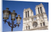 Facade of Notre Dame Cathedral and Lamp Post by Anonymous