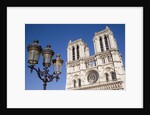 Facade of Notre Dame Cathedral and Lamp Post by Anonymous