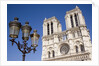 Facade of Notre Dame Cathedral and Lamp Post by Anonymous