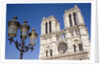 Facade of Notre Dame Cathedral and Lamp Post by Anonymous