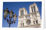 Facade of Notre Dame Cathedral and Lamp Post by Anonymous
