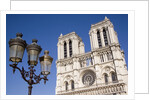Facade of Notre Dame Cathedral and Lamp Post by Anonymous