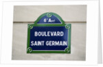 Address Sign on Boulevard Saint Germain by Anonymous