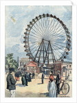 Illustration of a Ferris Wheel at the 1900 Paris Exposition by Anonymous
