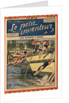 Illustration of Swimmers Diving into the Seine River by Anonymous