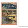 Illustration of Swimmers Diving into the Seine River by Anonymous