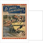 Illustration of Swimmers Diving into the Seine River by Anonymous