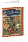 Illustration of Boys Playing Cage Ball by Anonymous