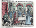 Illustration of Queen Radegonde Being Served Pear Brandy by Anonymous