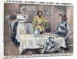 Illustration of Joan of Arc Being Served Filet of Stag by Anonymous