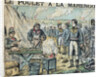 Illustration of French Soldiers Cooking Marengo Chicken by Anonymous