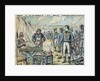 Illustration of French Soldiers Cooking Marengo Chicken by Anonymous