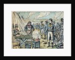 Illustration of French Soldiers Cooking Marengo Chicken by Anonymous