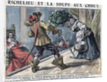 Illustration of Comedians Performing for Cardinal de Richelieu by Anonymous