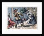 Illustration of Comedians Performing for Cardinal de Richelieu by Anonymous