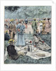 Illustration of Parisians Picnicking in Bois de Boulogne by Anonymous