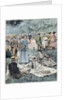 Illustration of Parisians Picnicking in Bois de Boulogne by Anonymous