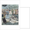 Illustration of Parisians Picnicking in Bois de Boulogne by Anonymous