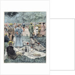 Illustration of Parisians Picnicking in Bois de Boulogne by Anonymous