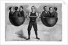 Illustration of a Circus Performer Lifting Six Men by Anonymous