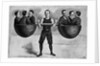 Illustration of a Circus Performer Lifting Six Men by Anonymous
