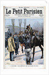 Illustration of Emile Loubet Examining Horses by Anonymous