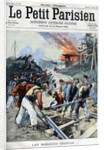 Illustration of Chinese Boxers Destroying Railroad Tracks by Anonymous