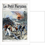 Illustration of Chinese Boxers Destroying Railroad Tracks by Anonymous