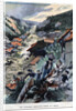 Illustration of Saint-Ours Village Buried by a Mudslide by Anonymous