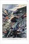 Illustration of Saint-Ours Village Buried by a Mudslide by Anonymous