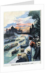 Illustration of Celebration on the Seine During the 1900 Paris Exposition by Anonymous