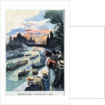 Illustration of Celebration on the Seine During the 1900 Paris Exposition by Anonymous