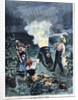 Illustration of a Farmer Firing a Cannon to Prevent Hailstones by Anonymous