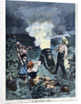 Illustration of a Farmer Firing a Cannon to Prevent Hailstones by Anonymous