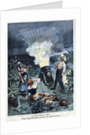 Illustration of a Farmer Firing a Cannon to Prevent Hailstones by Anonymous