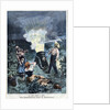 Illustration of a Farmer Firing a Cannon to Prevent Hailstones by Anonymous