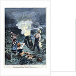 Illustration of a Farmer Firing a Cannon to Prevent Hailstones by Anonymous
