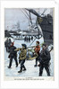 Illustration of Allied Naval Ships in Ice at Takou by Anonymous