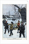 Illustration of Allied Naval Ships in Ice at Takou by Anonymous