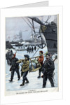 Illustration of Allied Naval Ships in Ice at Takou by Anonymous