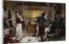 Illustration of Roman Soldiers Discovering a Christian Worshipper in Catacombs by Anonymous