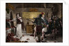 Illustration of Roman Soldiers Discovering a Christian Worshipper in Catacombs by Anonymous