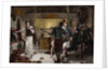 Illustration of Roman Soldiers Discovering a Christian Worshipper in Catacombs by Anonymous