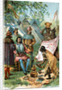 Illustration of Hernan Cortes Accepting Gifts from Montezuma by Anonymous