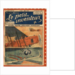 Illustration of a Flying Biplane by Anonymous